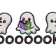 Boooooks Ghost Reading Embroidery Design, Instant Download