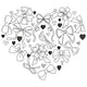 Bow & Ribbon Heart Embroidery Design, Instant Download