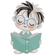 Boy Reading Book Embroidery Design, Instant Download