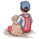 Boy and Dog Friendship Embroidery Design, Kids Pet Pattern