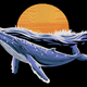 Breaching Whale Embroidery Design, Marine Life Machine Embroidery Pattern, Instant Download