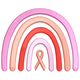 Breast Cancer Awareness Rainbow Embroidery Design, Instant Download