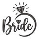 Bride Diamond Ring Embroidery Design, Wedding Machine Embroidery Pattern, Instant Download
