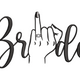 Bride Hand Lettering Embroidery Design, Wedding Machine Embroidery Pattern, Instant Download