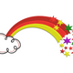 Bright Rainbow Embroidery Design, Baby Nursery Machine Embroidery Pattern, Instant Download