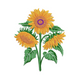 Bright Sunflower Embroidery Design, Bold Floral Machine Pattern, Instant Download