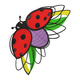 Bright and Playful Ladybug Embroidery Design, Instant Download