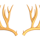 Buck Antler Silhouette Embroidery Design, Instant Download