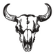 Bull Skull Embroidery Design, Instant Download