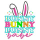 Bunny Bunny Bunny Babe Embroidery Design, Instant Download