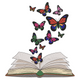 Butterflies from Book Embroidery Design, Open Book Butterfly Pattern