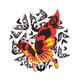 Butterfly Burst Embroidery Design, Instant Download