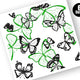 Butterfly Circle Wreath Embroidery Design, Instant Download