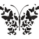 Butterfly Cluster Embroidery Design, Butterflies Made of Butterflies Pattern, Instant Download