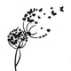Butterfly Dandelion Embroidery Design, Instant Download