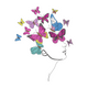 Butterfly Hair Woman Silhouette Embroidery Design V2, Instant Download