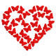 Butterfly Heart Embroidery Design, Instant Download