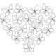 Butterfly Heart Line Art Embroidery Design, Instant Download