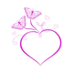 Butterfly Heart Outline Embroidery Design V2, Instant Download