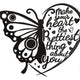 Butterfly Heart Quote Embroidery Design, Instant Download