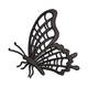 Butterfly Silhouette Embroidery Design, Nature Pattern, Instant Download