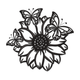 Butterfly Sunflower Embroidery Design, Instant Download