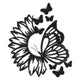 Butterfly Sunflower Mandala Embroidery Design, Nature Machine Embroidery Pattern, Instant Download