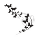 Butterfly Swirl Embroidery Design, Vine Trail Cluster Pattern, Instant Download