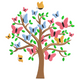Butterfly Tree Embroidery Design, Spring Garden Pattern