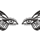 Butterfly Wing Eyes Embroidery Design, Instant Download
