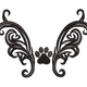 Butterfly Wings Paw Print Embroidery Design, Instant Download