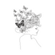 Butterfly Woman Silhouette Embroidery Design, Feminine Machine Embroidery Pattern, Instant Download