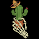 Cactus with Sombrero & Skeleton Hand Embroidery Design, Machine Embroidery Pattern, Instant Download
