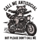 Call Me Antisocial Raccoon Motorcycle Embroidery Design, Instant Download