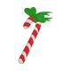 Candy Cane with Holly Leaves Embroidery Design, Instant Download