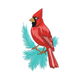 Cardinal Bird Embroidery Design, Instant Download