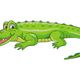 Cartoon Alligator Embroidery Design, Funny Gator Embroidery