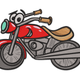 Cartoon Motorcycle Embroidery Design, Instant Download