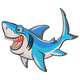 Cartoon Shark Embroidery Design, Instant Download