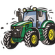 Cartoon Tractor Embroidery Design, Instant Download