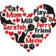 Cat Mom Heart Embroidery Design, Instant Download