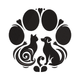 Cat & Dog Paw Mandala Embroidery Design, Instant Download