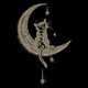 Cat on Moon Embroidery Design, Dreamy Night Sky Machine Embroidery Pattern, Instant Download