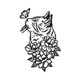 Cat with Butterfly & Flowers Embroidery Design, Instant Download