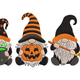 Halloween Gnome Trio Embroidery Design, Instant Download