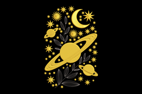 Celestial Planets Embroidery Design, Machine Embroidery Pattern, Instant Download