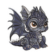 Charming Baby Dragon Embroidery Design, Fantasy Machine Embroidery Pattern, Instant Download