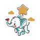 Charming Baby Elephant Embroidery Design, Instant Download