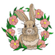 Charming Bunny Embroidery Design, Instant Download
