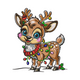 Charming Christmas Reindeer Embroidery Design, Instant Download